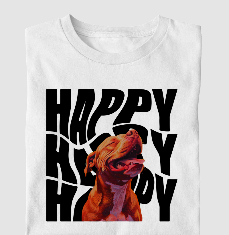 Pit Bull Happy white