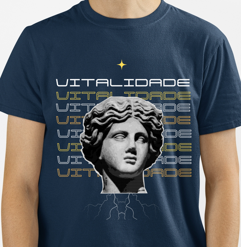 Camiseta Unisex - Vitalidade e Arte Moderna | Vários Tamanhos e Cores