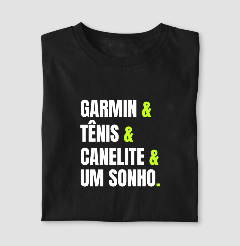 Camiseta Garmin, Tênis & Canelite.