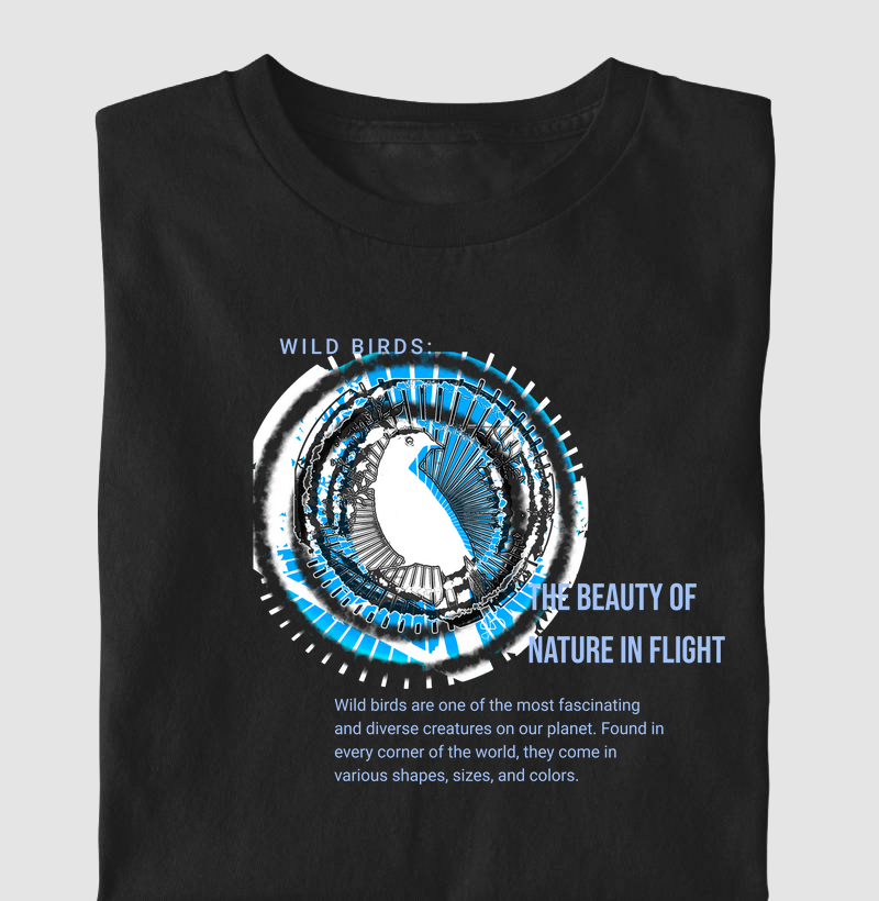 Camiseta Pássaro Azul