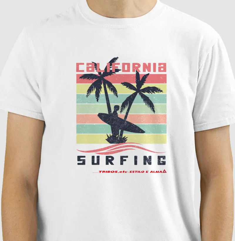 CAMISETA RESERVA.INK MASCULINA E FEMININA TRIBOS.etc ADVENTURE SURF CALIFORNIA SURFING
