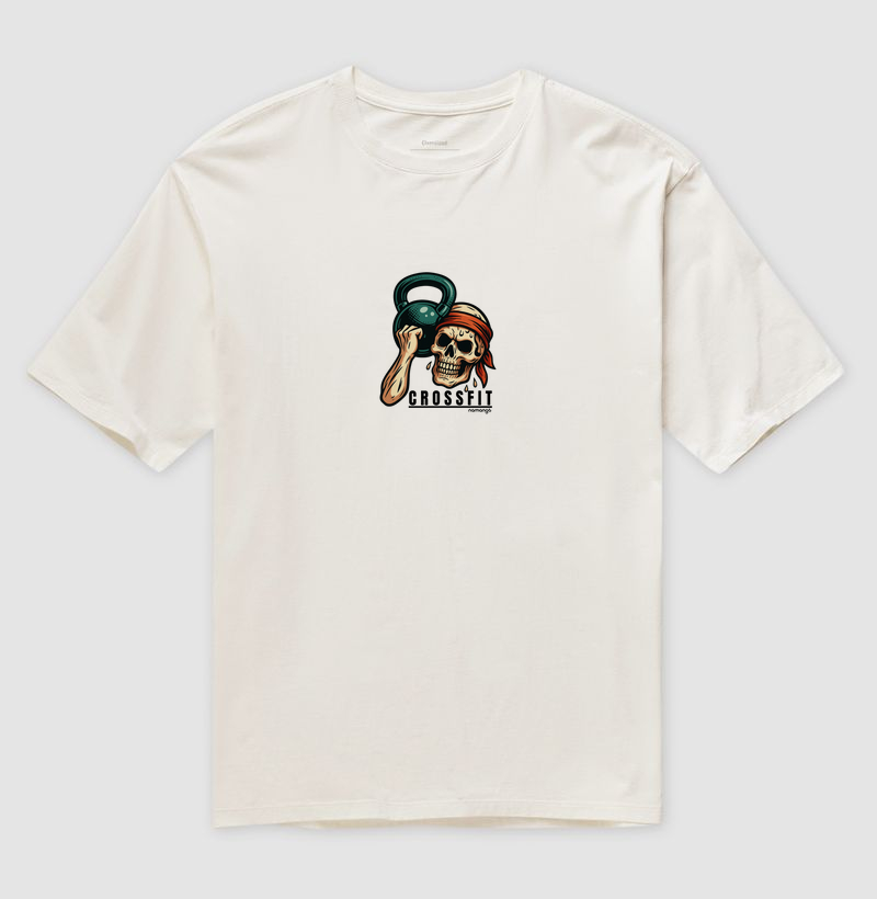 Camiseta Oversized CrossFit Morrer no WOD, Viver no Estilo – Na Manga