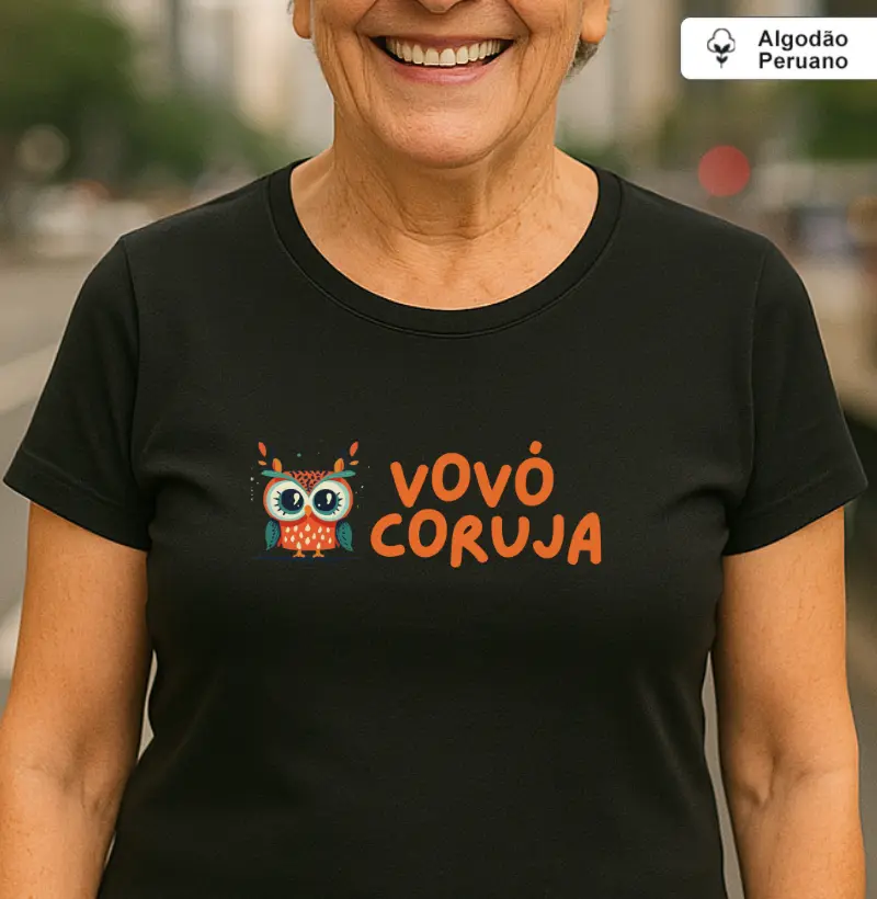 Vovó coruja (algodão peruano)
