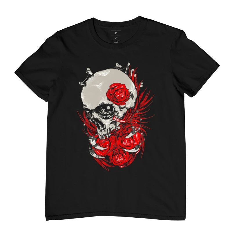 Skull Red Rose