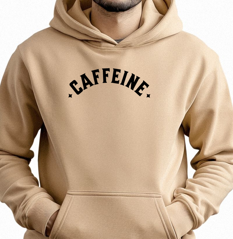 Caffeine: Moletom com Bolso - Estilo e Energia em Uma Estampa Minimalista