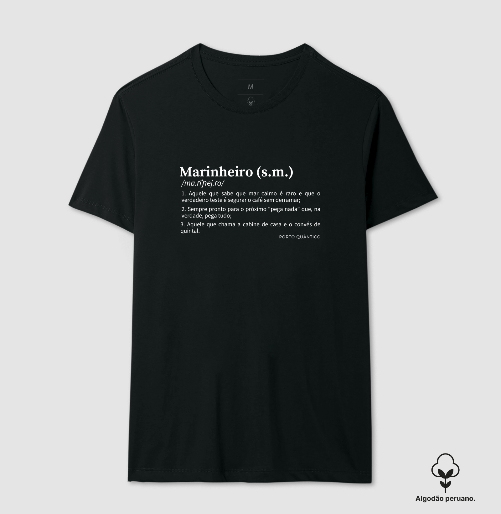Camiseta Masculina 100% Algodão Peruano - Marinheiro (s.m.)