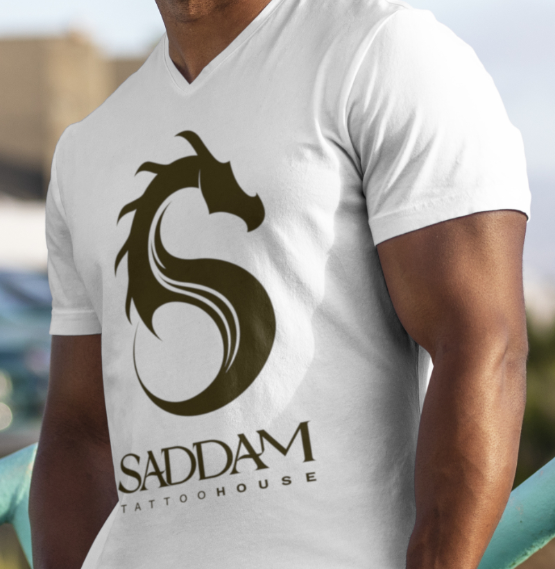 Camiseta Saddam Tattoo House Logo Black