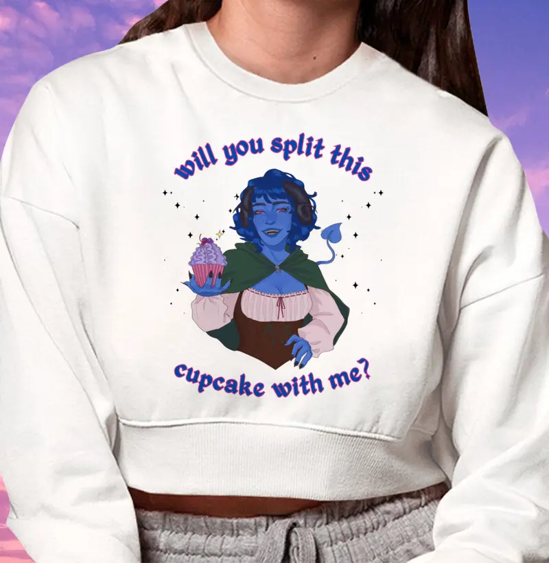 Moletom Cropped Cupcake