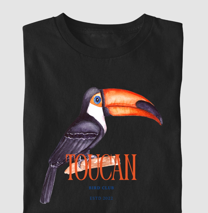 Camiseta Infantil Algodão com Estampa de Tucano – Bird Club