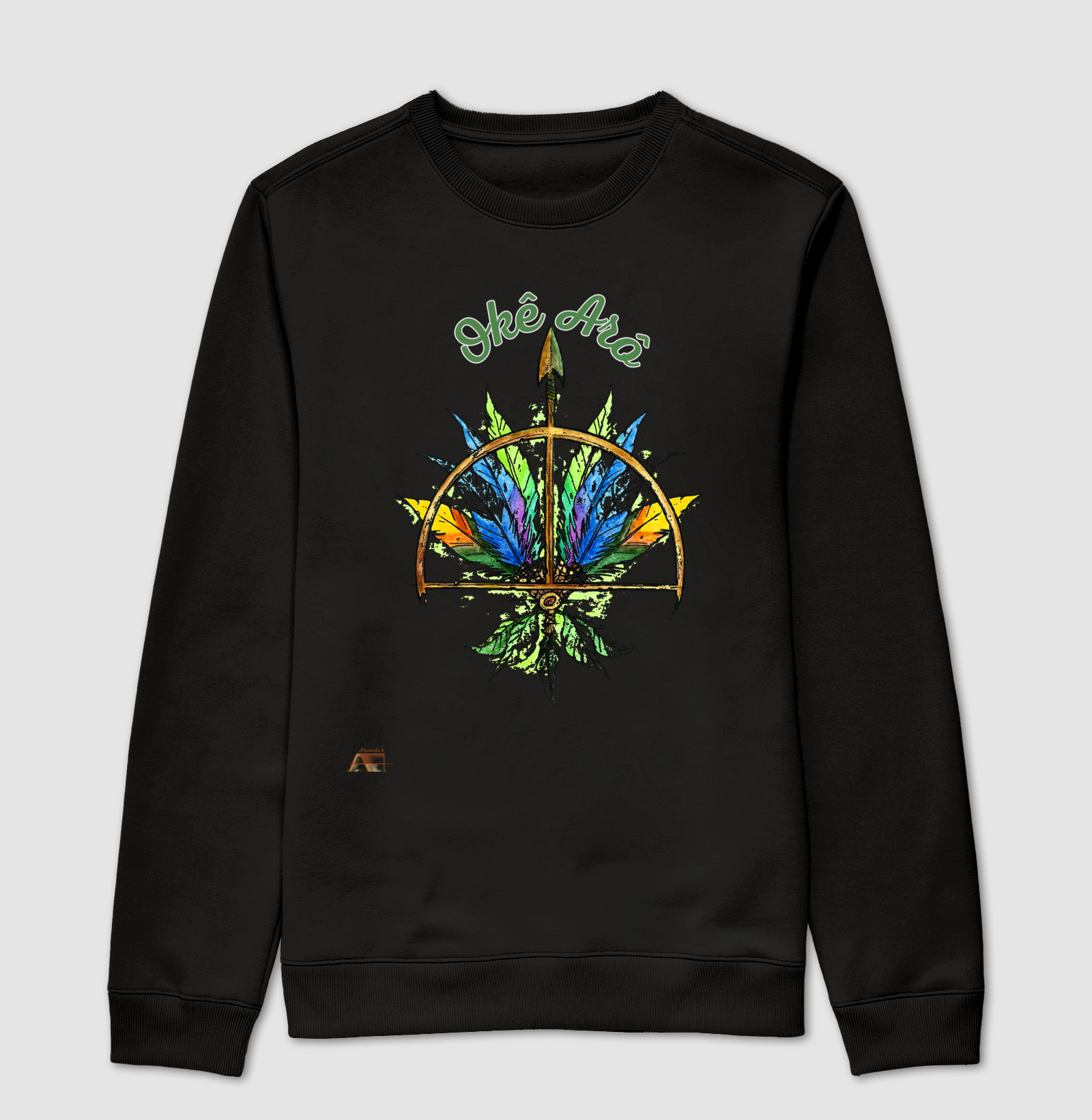 Camiseta Força da Floresta Oxóssi Ancestral 100% Algodão