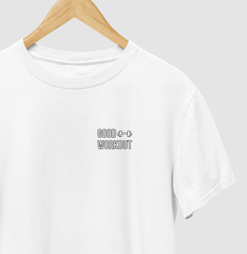 T-shirt Good Workout com Halter Logo Preta