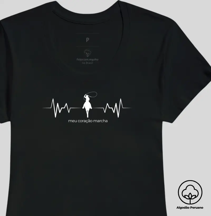 Meu coração marcha - Algodão Peruano
