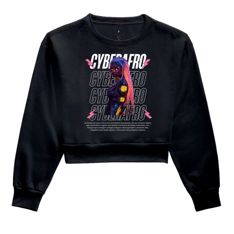 Cropped Moletom Cyber Queen