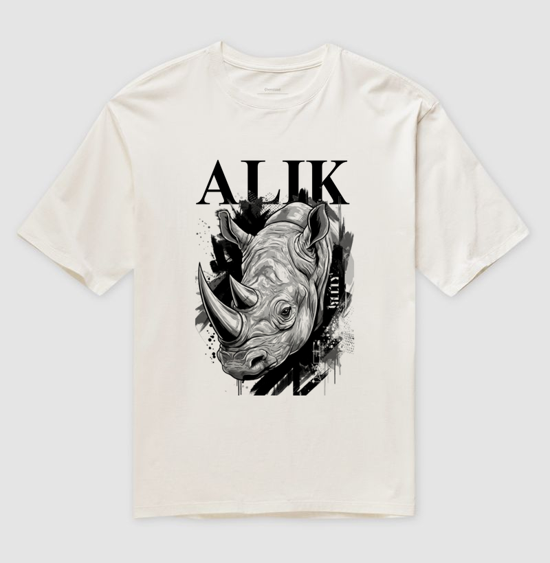 Camiseta oversized Alik Rinoceronte
