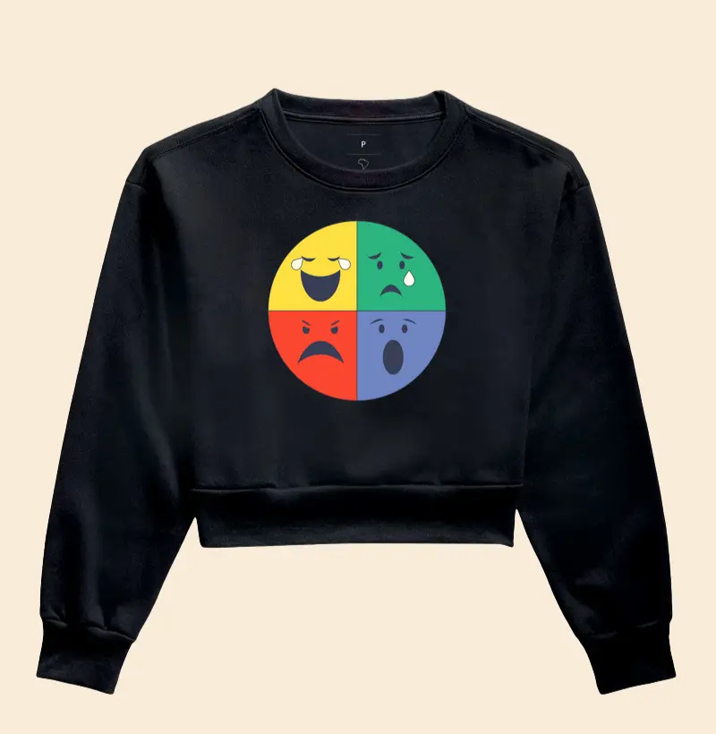 Cropped Moletom Tá tudo bem não está bem