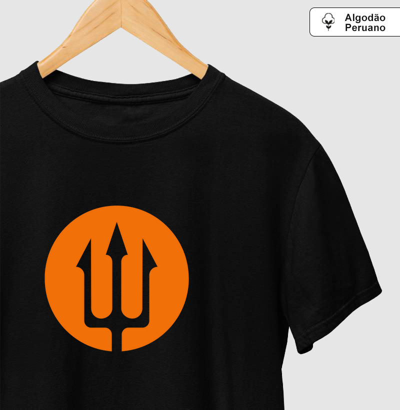 Camiseta Tridente Poisedon | Força e Liderança | Algodão Peruano