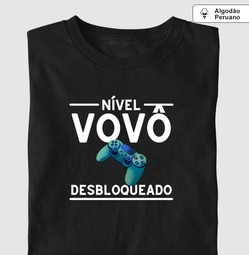 Nível vovô desbloqueado (vídeogame) (algodão peruano)