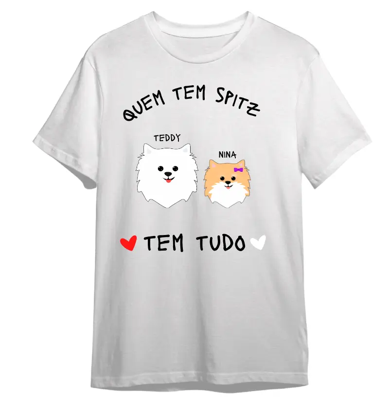 Camiseta personalizada Teddy e Nina