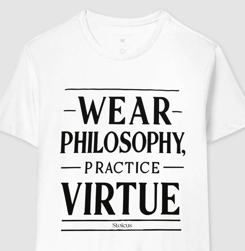 Camisetas Vista a filosofia Pratique a virtude
