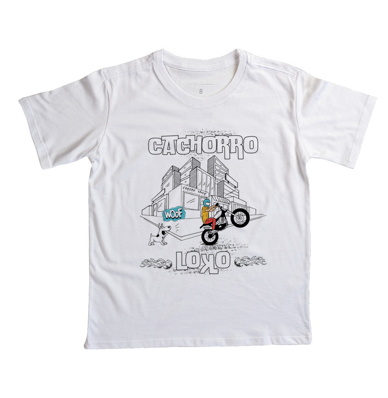 Camiseta Infantil Dog Pulse Cachorro Loko – Fuga do Motoboy