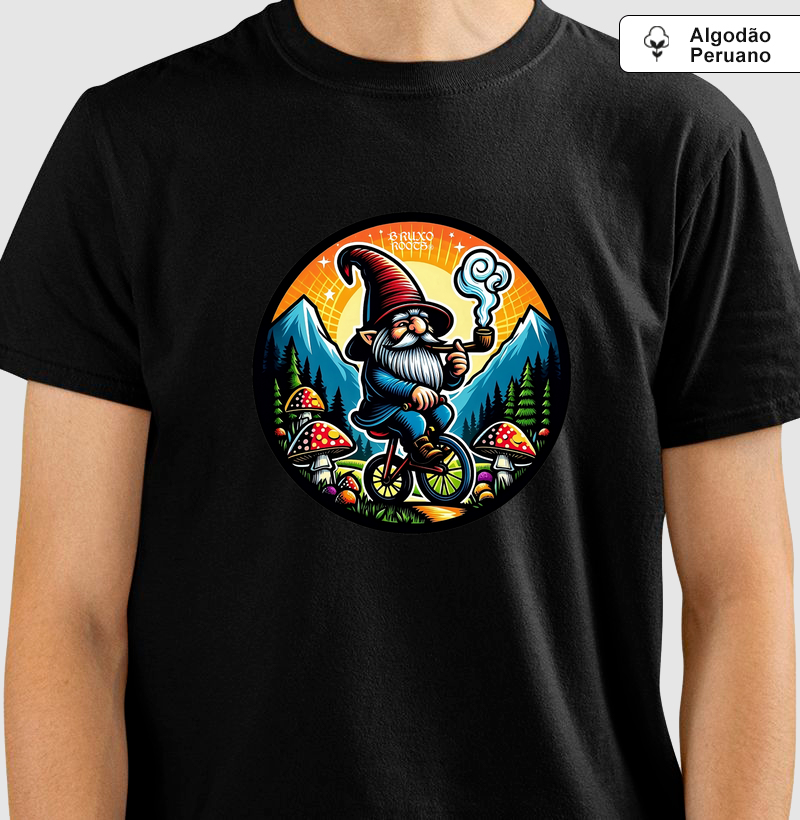 Camiseta Algodão Peruano BR00018 Gnomo da Paz V2
