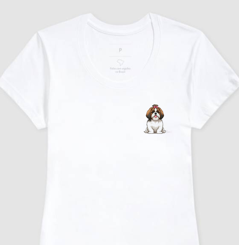 camiseta coleção dogs - shih tzu