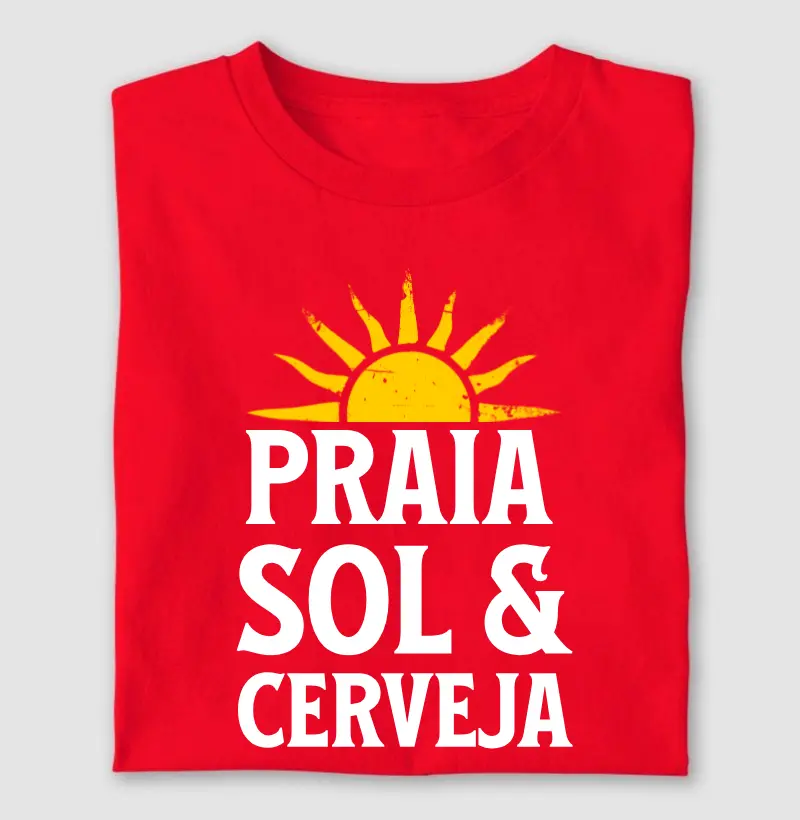 CAMISETA SOL PRAIA E CERVEJA