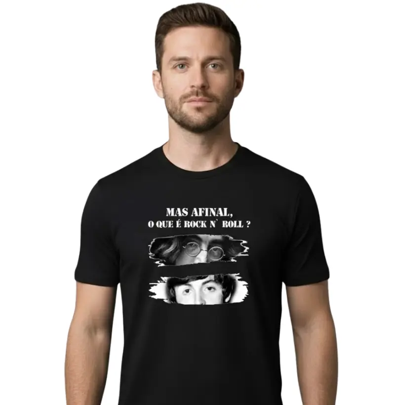 Camiseta Rock - Lennon e Paul - Cores Escuras