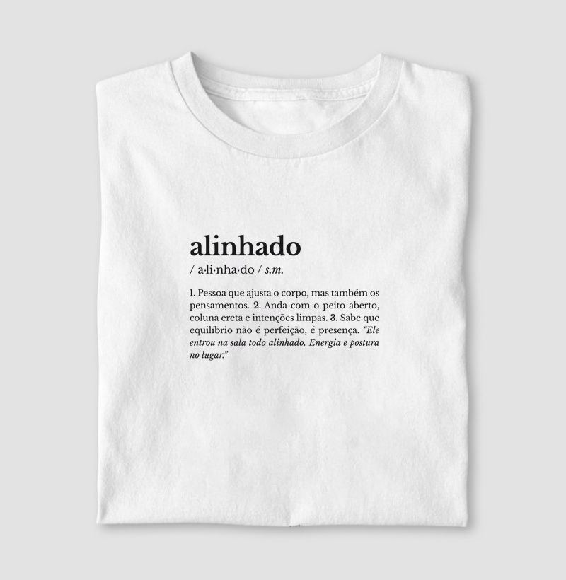 alinhado – substantivo masculino