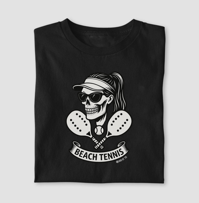 Beach Tennis Woman Skull