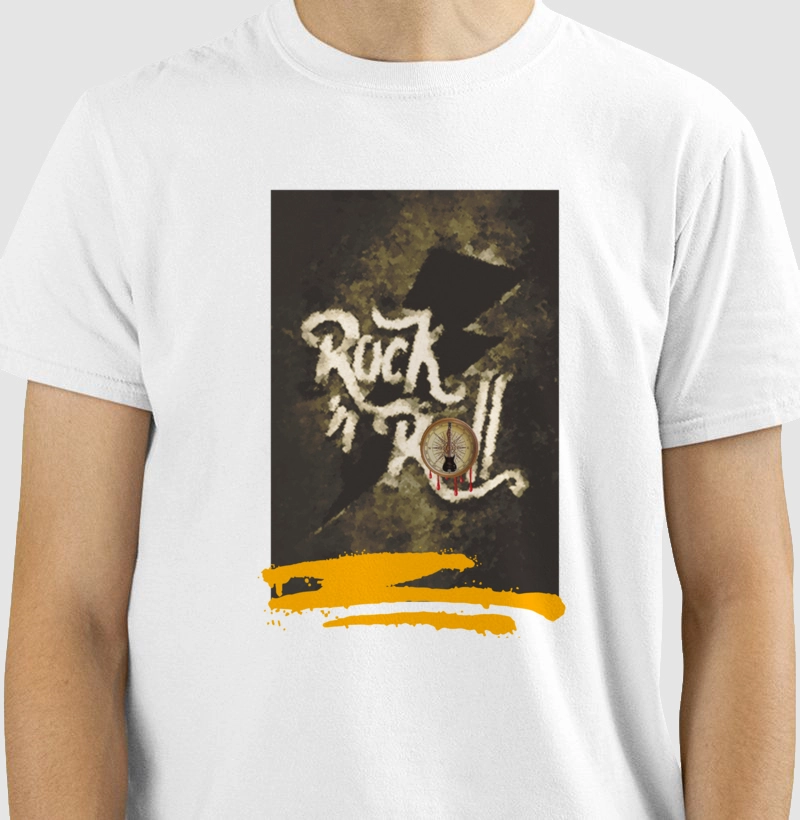 camiseta norteados pelo rock