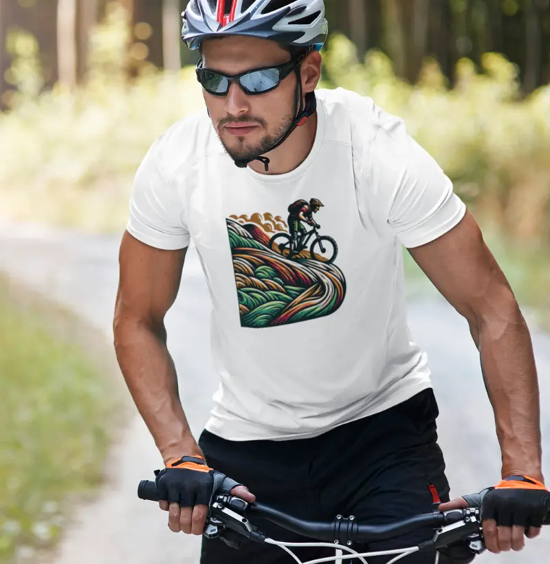 Conquistador da Montanha | Ciclismo em trilha acidentada | Camiseta de bicicleta de aventura
