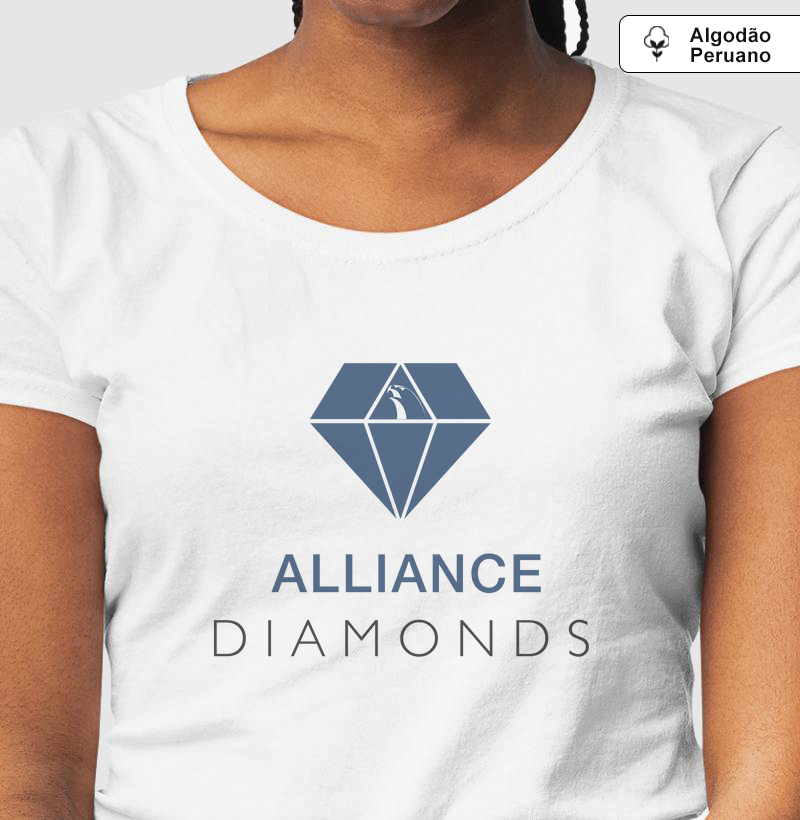 Camiseta Alliance Diamonds - Logo Azul I Branco