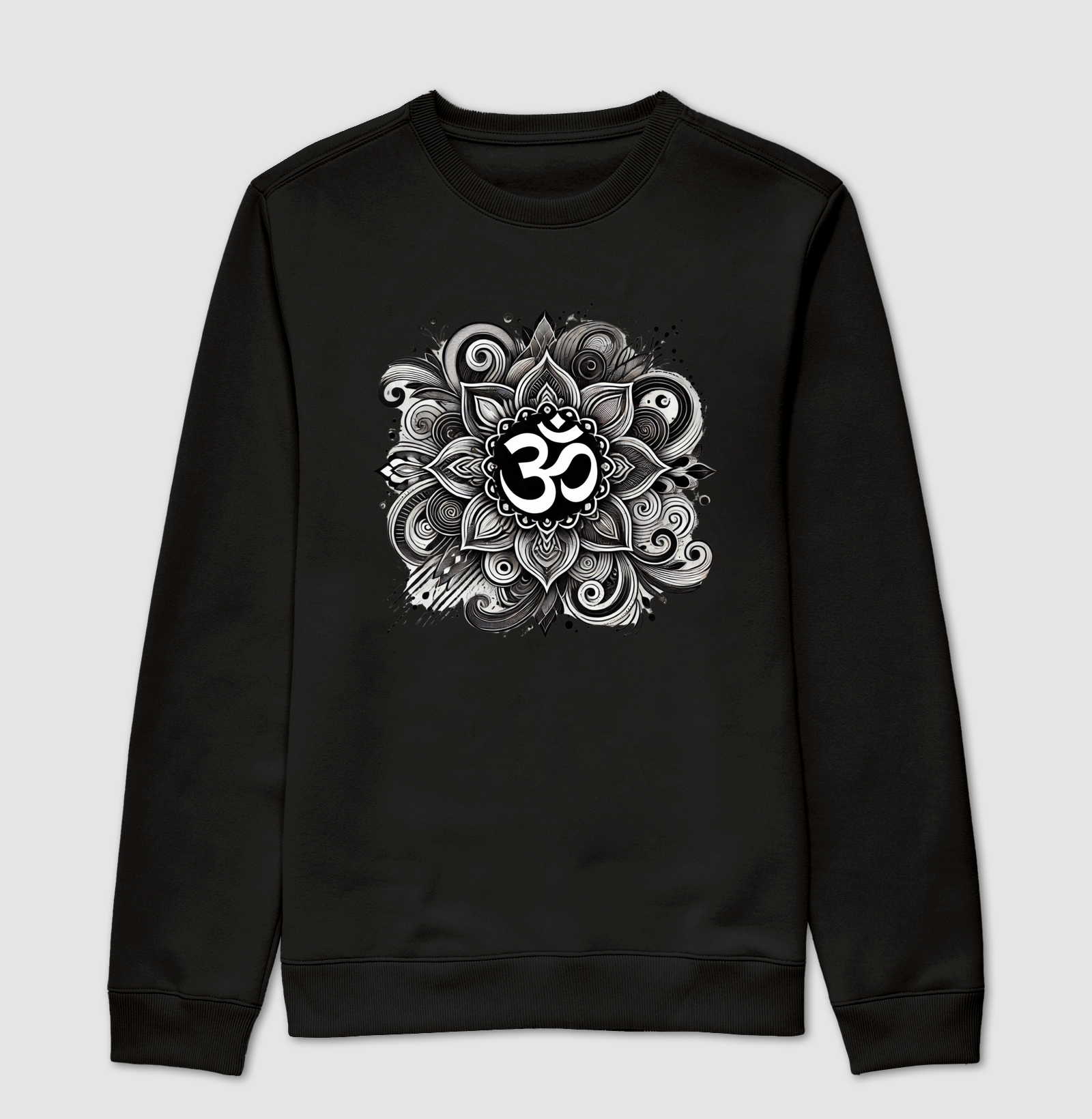 Mandala Om Preto e Branco