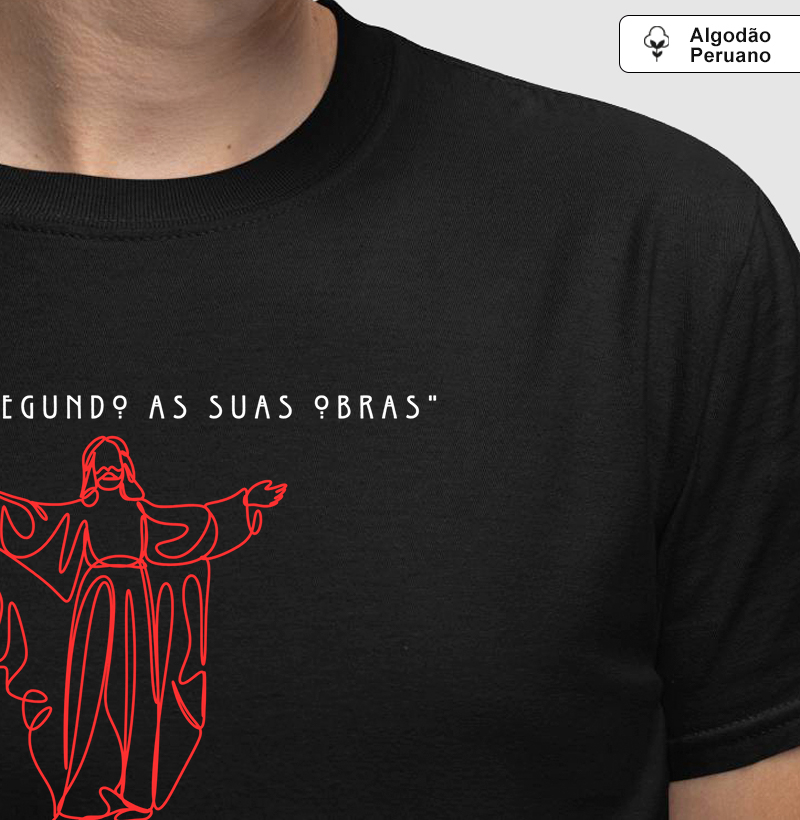 Estampa Segundo Suas Obras Preta Masc.