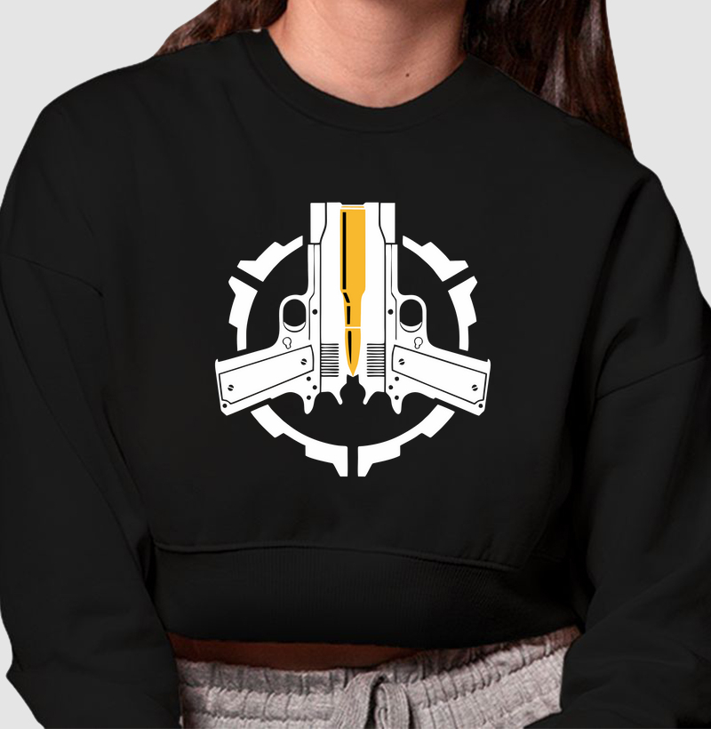 DOUBLE PISTOLS/ Cropped Moletom