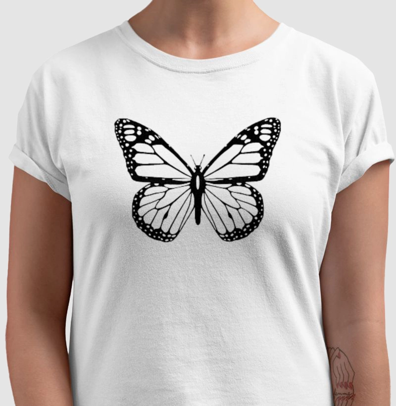 black and white butterfly