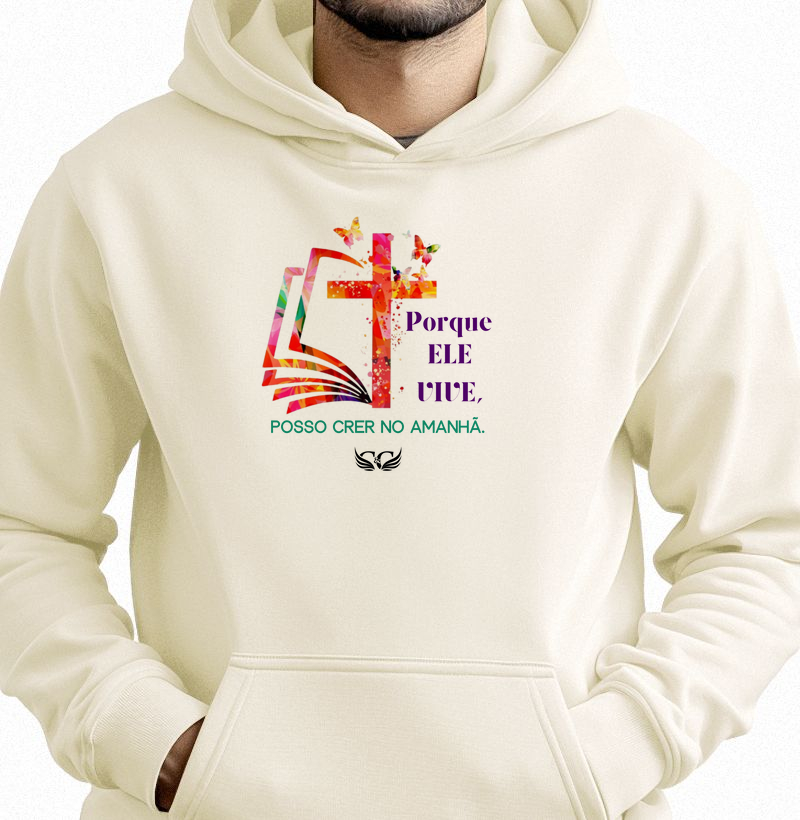 Camiseta de Páscoa Porque Ele vive