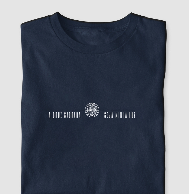 Camiseta Básica de Algodão " A Cruz Sagrada"