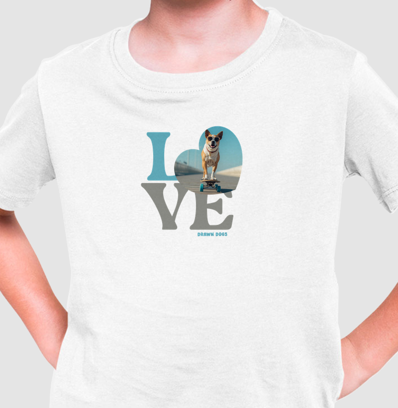 Love - cachorro no skate