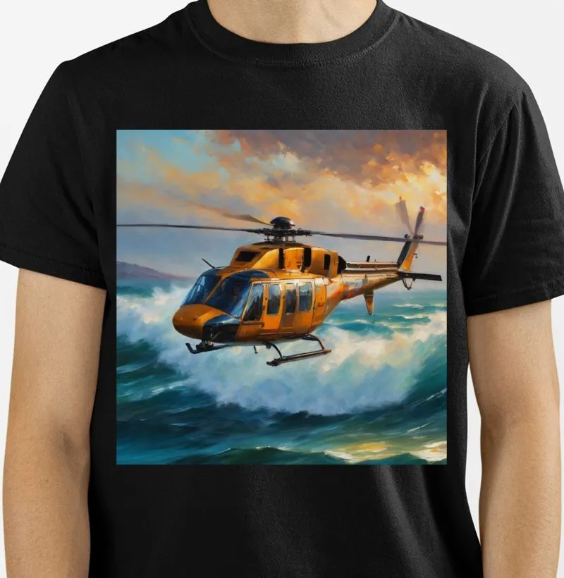Camiseta Helicoptero Pintura