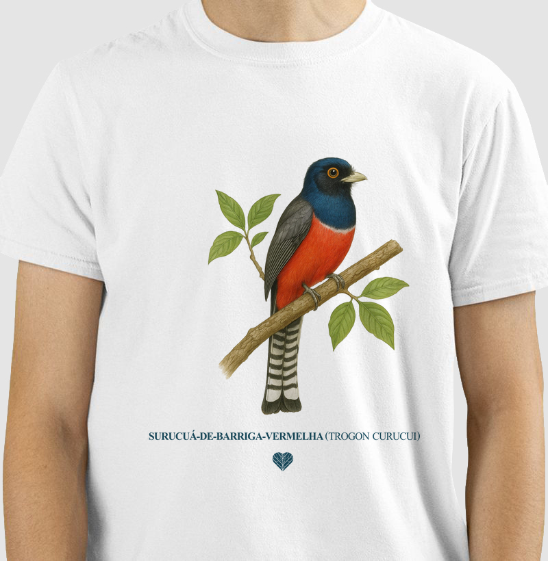 CAMISETA SURUCUÁ-DE-BARRIGA-VERMELHA