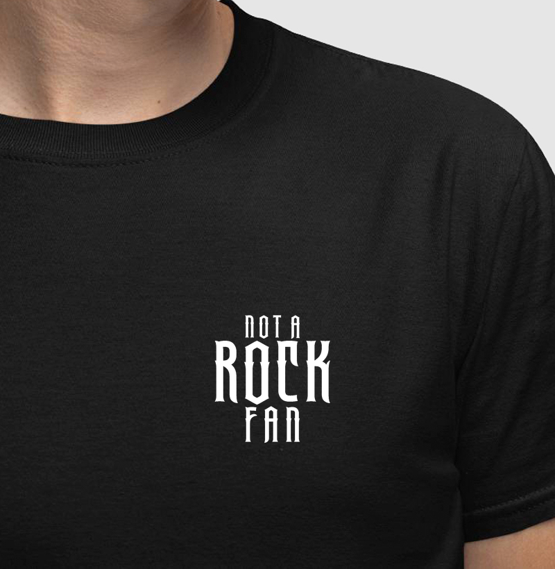 Camiseta Not A Rock Fan | Entre Linhas