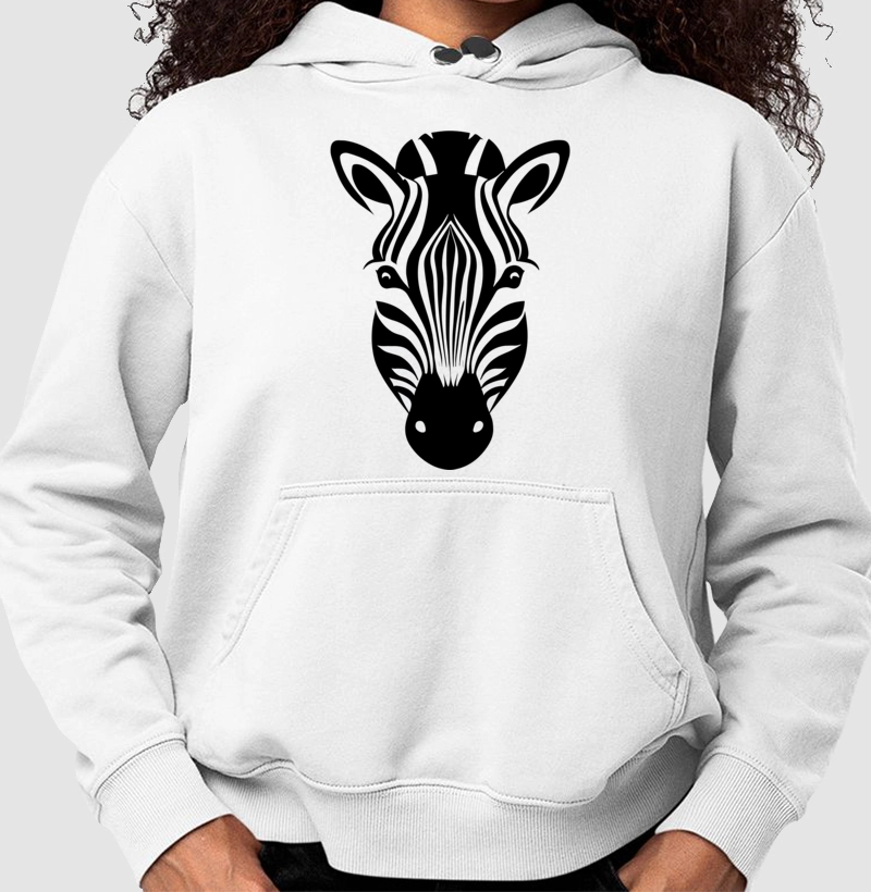 Zebra Silueta - Moletom Hoodie