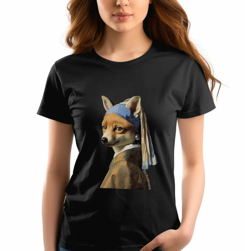 Raposa com brinco de pérola