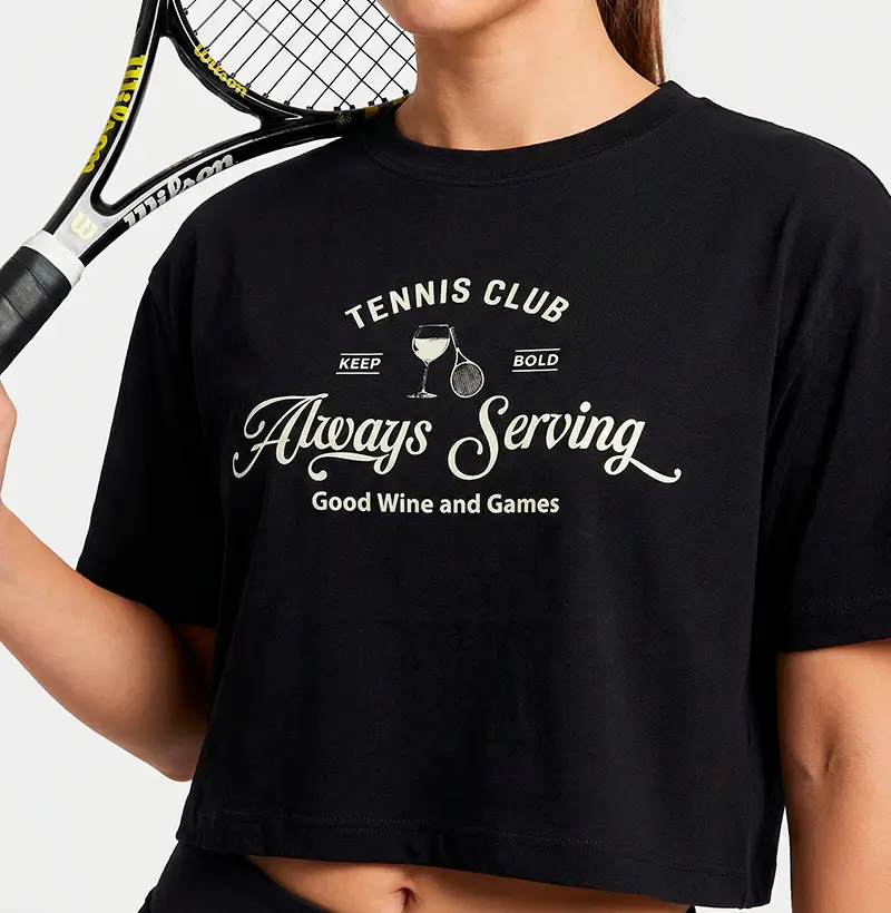 Cropped Tennis e Vinho - Always Serving