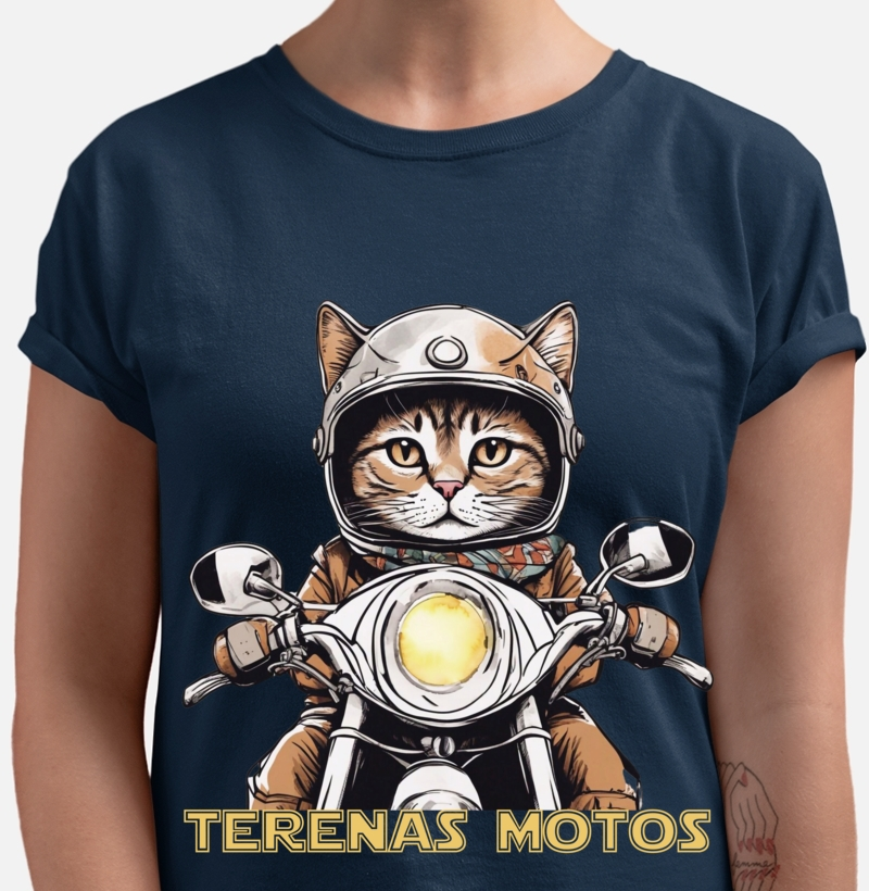 Cat vintage motorcycle - Baby look