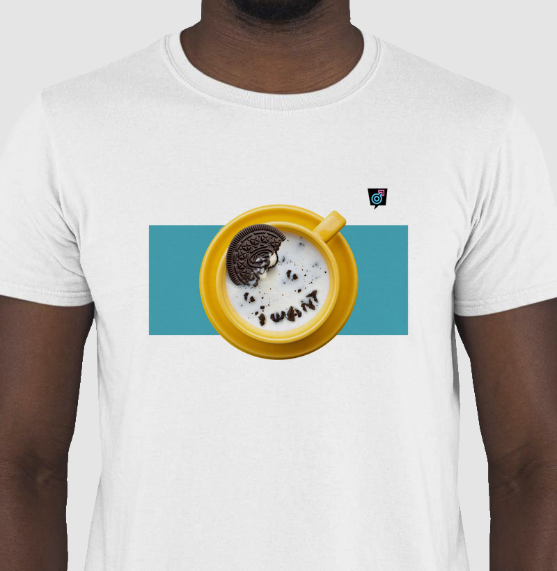 Camiseta I Want (Molhar o biscoito)