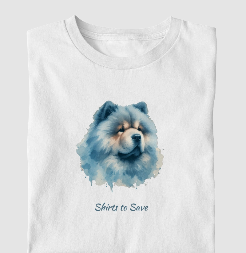 Camiseta Chow Chow Aquarela