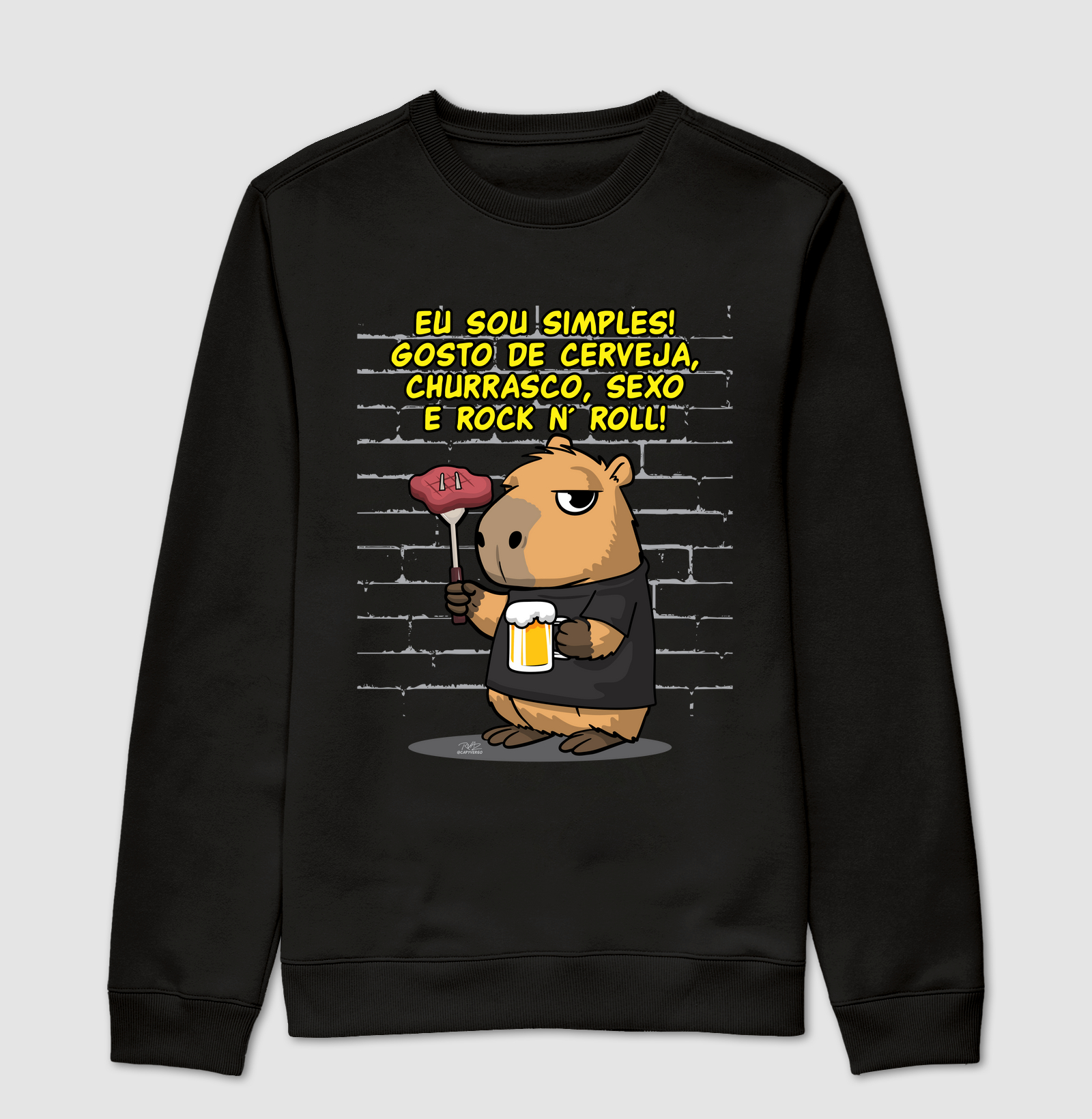 Camiseta Capivara rock simples